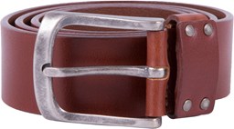 Bild von Breiter Ledergürtel aus Büffelleder mit Dornschließe in Braun von 2stoned
