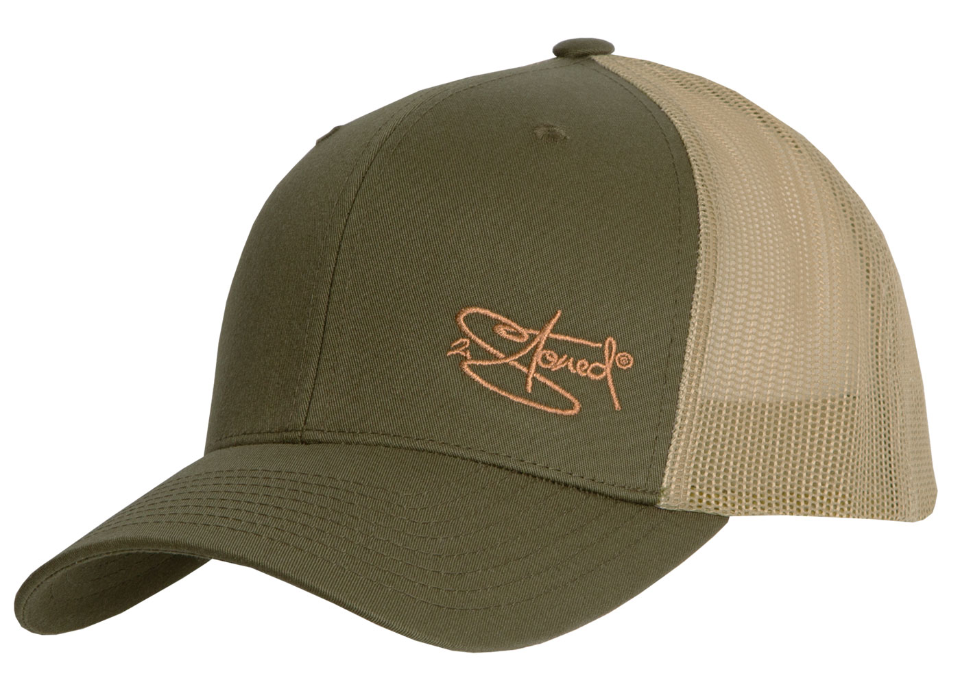 Bild von Original Flexfit Retro Trucker Snapback Cap in Olive-Khaki