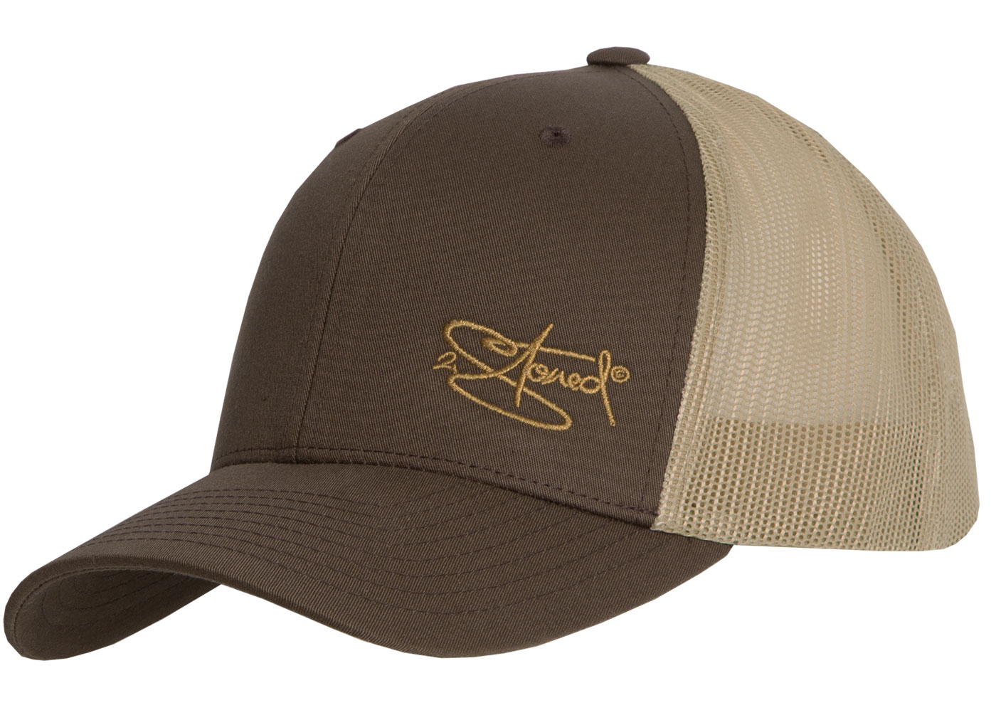 Bild von Original Flexfit Retro Trucker Snapback Cap in Braun-Khaki