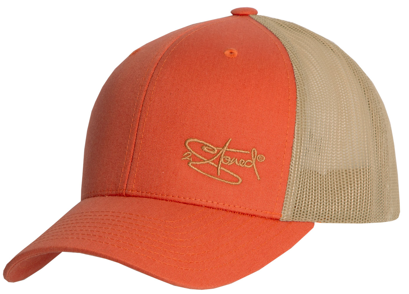 Bild von Original Flexfit Retro Trucker Snapback Cap in Orange-Khaki