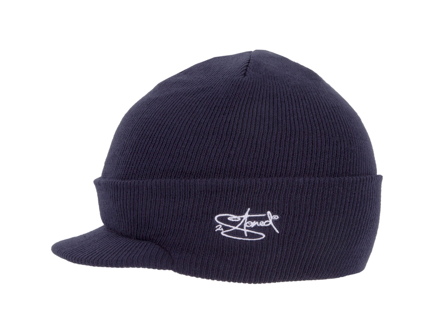 Bild von Original 2stoned Visor Beanie Deluxe in Dark Navy Kindergröße