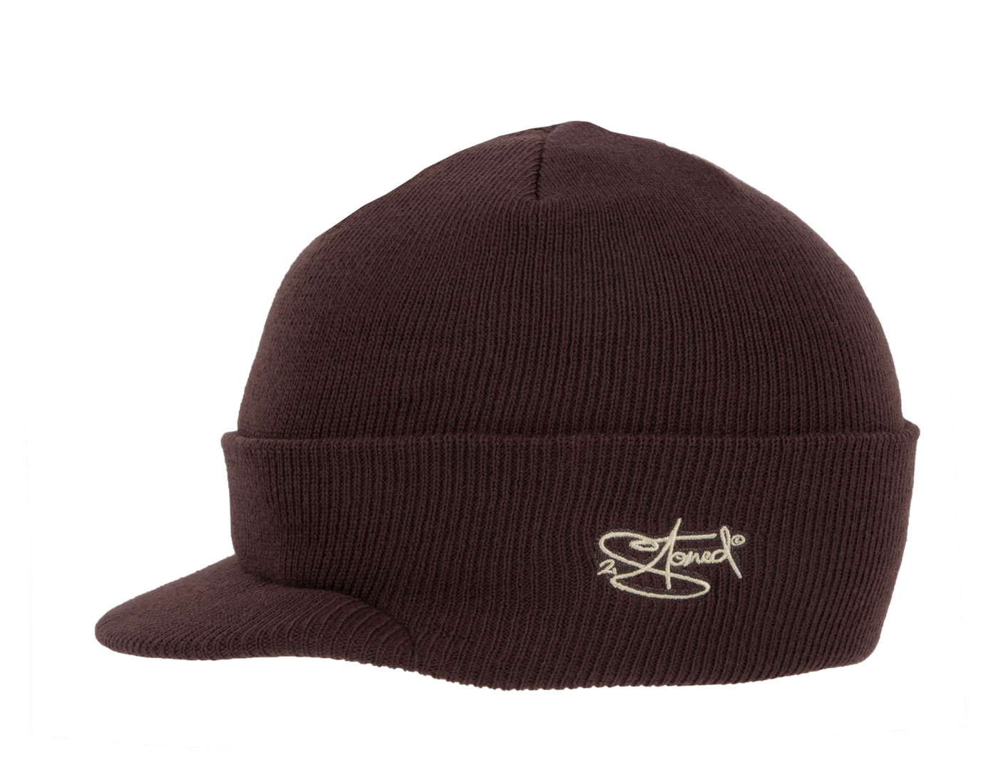 Bild von Original 2stoned Visor Beanie Deluxe in Braun Kind