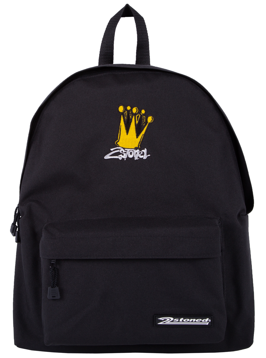 Bild von Rucksack Backpack LOGO Crown in Schwarz von 2stoned mit Bodeneinlage